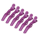 6Pcs Professional Hair Sectioning Clips Duckbill Clamp Extra Large Purple