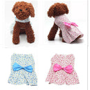 Pet Dog Cat Floral Dress Skirt Puppy Costume Apparel Clothes Party Pink M