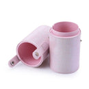 Portable PU Leather Cosmetic Storage Box Makeup Pen Brush Cup (S Pink) A