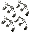 4x E27 Light Bulb Socket Lamp Holder AU Plug Power Cord Adapter with Switch