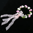 Wreath Flower Artificial Flowers Hair Band Floral Bridal Wedding Hairband