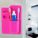 Silicone Mighty Toothbrush Holder Baskets Bathroom Organizer Storage Space Rack