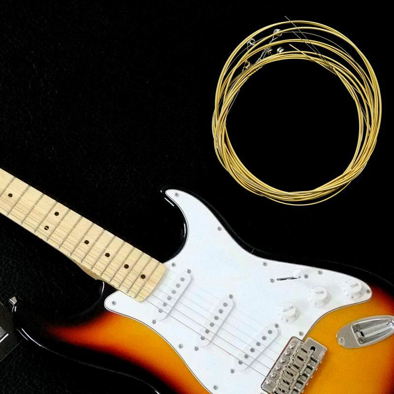 Replacement 6 Pcs A406 Steel Strings Set for Acoustic Guitar