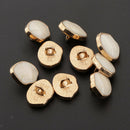 10pcs 12mm marble enamelcovered shank Buttons Metal Shank Buttons for Sewing DIY