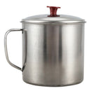 Stainless Steel Lid 4 inch Dia Capacity Water Cup Drink Mug A9M2