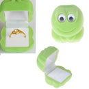 1PC Cute Velvet Frog Jewllery Ring Gift Box Earrings Necklace Storage Case FT