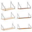 Wood Floating Shelf Wall Mounted Shelving Storage Display Shelf Beige S
