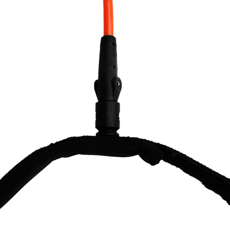 Surfing Sports Orange Coiled SUP Surfboard Leash with Ankle Strap 8ft or 2.44m