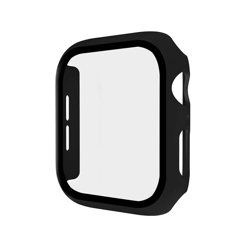 Bumper Case Screen Protector FullCover For iWatch 38mm Tempered Glass Shockproof