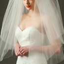 Multi Layer Bridal Wedding Veils Headpieces Length White 80cm Fluffy