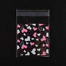 Sweet Heart Pic Pastry Cookie Gifts Self-Adhesive Plastic Cello OPP Valve Bag FT