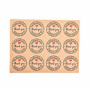 60pcs Round Natural Kraft Thank You Stickers for Wedding Party DecorationSEAU