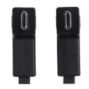 2pcs 90 Degree Micro USB Female to Micro USB Male Adapter Connector