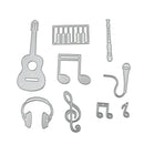 9pcs Scrapbooking DIY Guitar Notes Piano Metal Steel Cutting Die Stencil