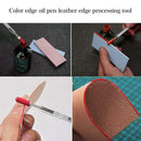 Dual-purpose 2 Brass Head Leather Edge Oil Gluing Dye Pen Paint Roller Tool AU