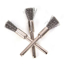 5mm Stainless steel wire brush die grinder shank power rotary drill tool 15pc OZ