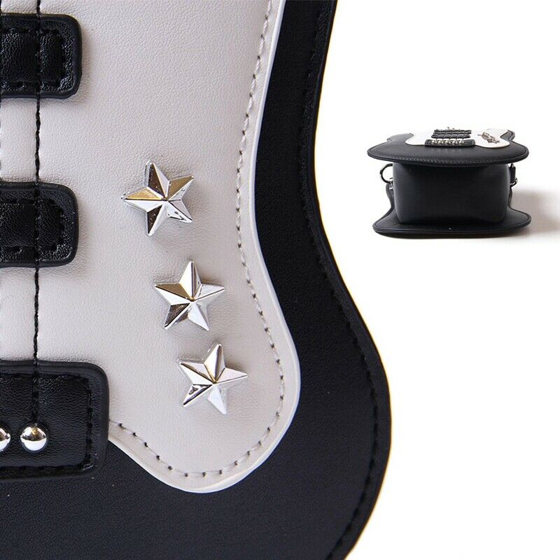 Women'S Piano Music Tote Bag Purse Cute Guitar Shape Crossbody Messenger Sh G2N8