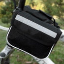 Cycling Bike Bicycle Reflective Bags Front Tube Frame Bag Saddle(Black)
