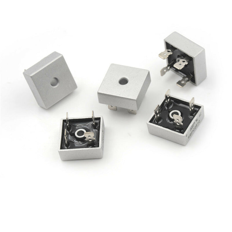 5PCS 25A 1000V Metal Case Bridge Rectifier KBPC2510 Gw