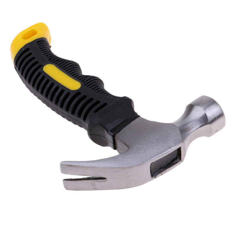 Outdoor Camping Non Slip Stubby Claw Hammer w/ Nail Pegs Starter Holder Heavy