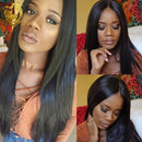 Sexy Ladies Black Long Straight Full Wig Heated-Resistant Synthetic Hair Ombre