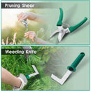 10 Pieces Garden Tools Set - Stainless Steel Gardening Tool Case with Trowe
