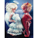 Angel Devil Cross Stitch Embroidery Kit 5D Full Drill DIY Diamond Painting
