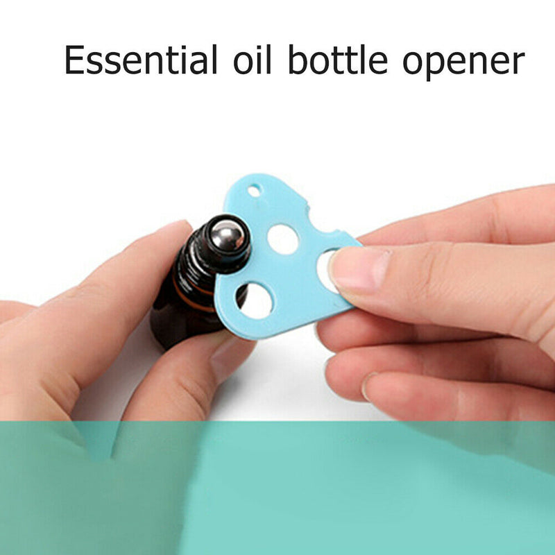 Plastic Essential Oil Opener Refillable Bottles Roller Ball Cap Remover (E) A