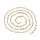 Golden Brass Paperclip Chain Bulk Cable Chain Link for DIY Jewelry Making