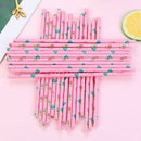 25pcs Mermaid paper straws drinking straws birthday party dessert table props 3C