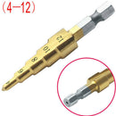 3pcs Durable High Speed Steel 4241 Titanium Multifunction Cone Step Drill  NQN