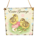 Cute Easter Chicken Wood Hanging Plaque Home Wall Festival Pendant Decor