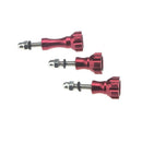 3pcs Aluminum CNC Thumb Knob Bolt Nut Screw Set for GoPro Hero3+/3/2/1-Red