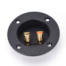 Speaker Terminal Connection Gilded Round Boxes with 2 Banana Jack DIY uoTEUS