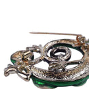 5X(Enamel Lizard Brooches For Women Fashion Green Rhinestone Brooch Pins G R8N2)