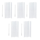50-Pack Clear Reusable Hard Plastic Straws with Cleaning Brush for Party