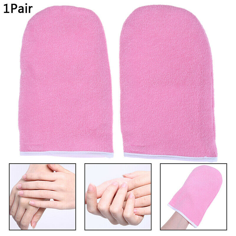 1 Pair Wax Warmer Protection Paraffin Hand Gloves Heater SPA Cotton Mittens FT