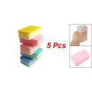 Home Kitchen Dish Bowl Cleaning Two Texture Sponge Pad 5 Pcs