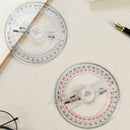 360 Degree Plastic Pointer Protractor Ruler Angle Finder Swing New Office A H8A1