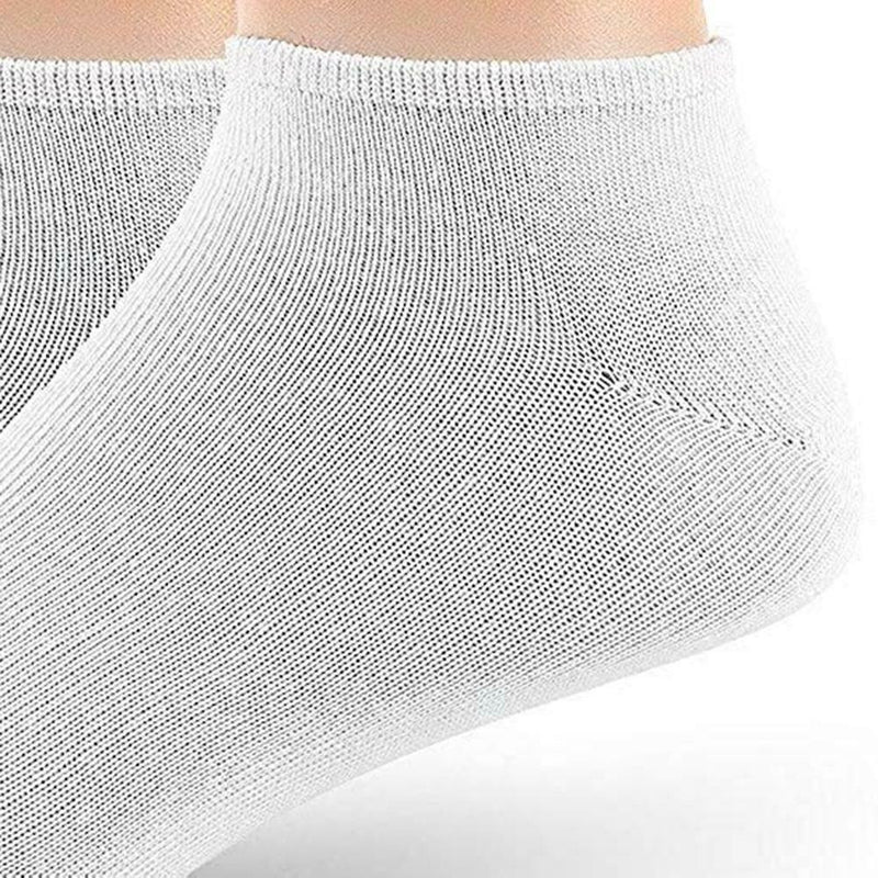 6 Pairs Solid Casual Cotton Breathable Invisible Crew Socks (3-color Mixed) A