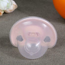 Anti-Dust Cover Baby Pacifier Flat Thumb Pattern Baby Nipples(Pink)