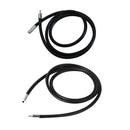2pcs 3mm Cord in Rubber Black Necklace with Clasp in Steel Stainless 20/25"
