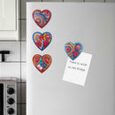 4pcs DIY Full Drill Special Shaped Heart Diamond Painting Fridge Magnet
