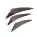 6PCS Universal Fit Front Bumper Lip Splitter Fins Body Spoiler Black