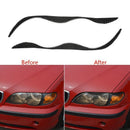 2 Pcs Carbon Fiber Headlight Cover Trim Fit for BMW 3 Series E46 1999-2004