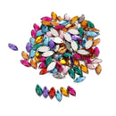 100 Colorful Crystal Eye Rhinestone Flatback Sewing Button Wedding Decor DIY