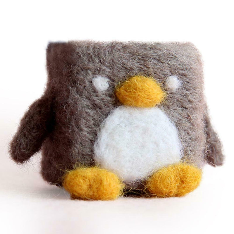 1 Set Non Finished Wool Felt Handmade Poked DIY Animals Needle Material Bag