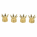 4 Pcs Universal King Queen Crown Car Truck Bike Tire Air Valve Stem Caps Wh
