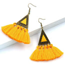4X(Bohemian Tassel Statement Earrings Boho Ethnic Long Fringed Earring For N9R5)