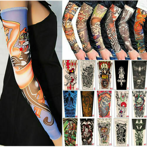 6pcs Tattoo Cooling Arm Sleeves Cover Body Arm Stockings Sport UV Sun Protection